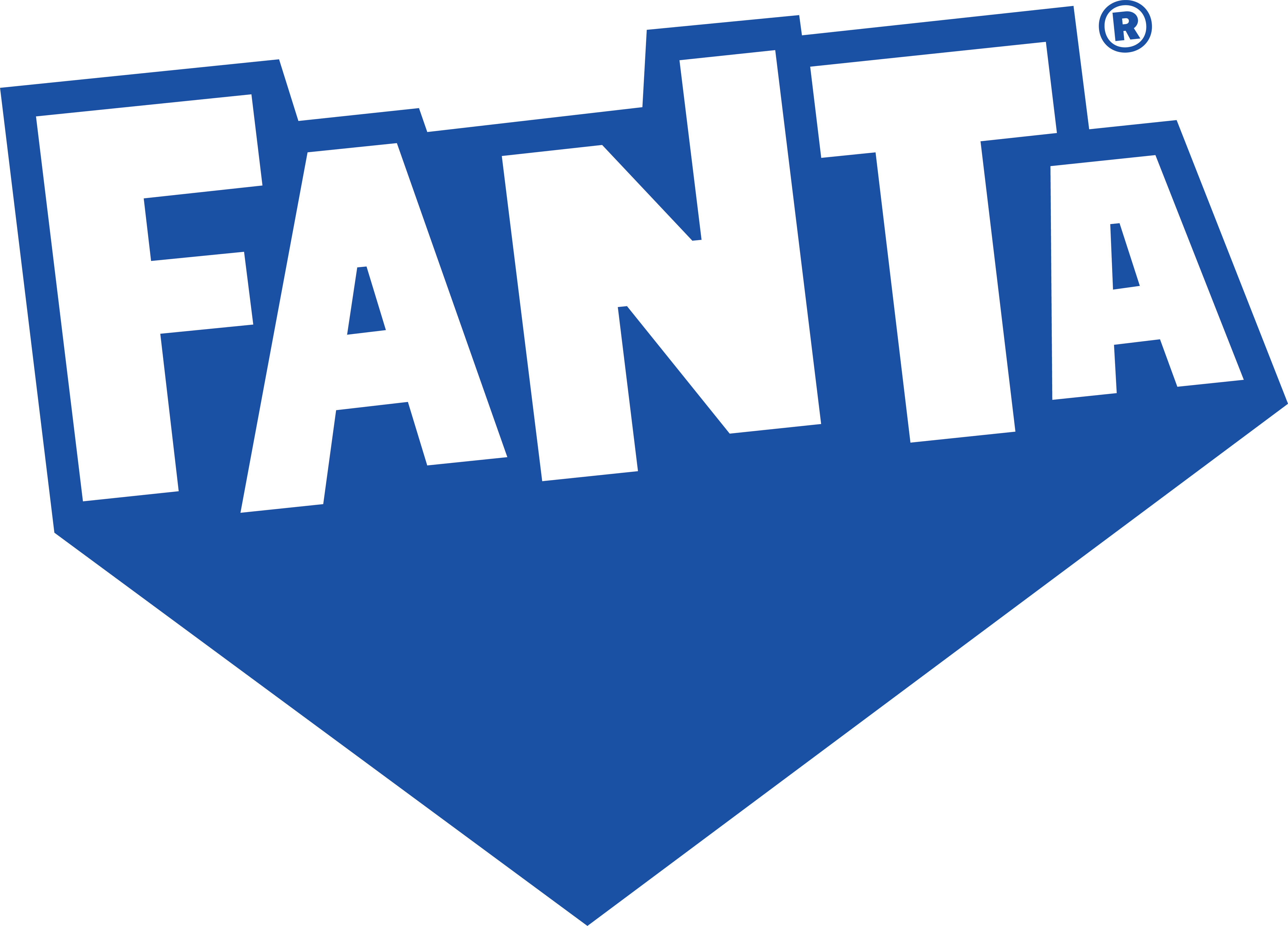 Fanta-logo på hvid baggrund