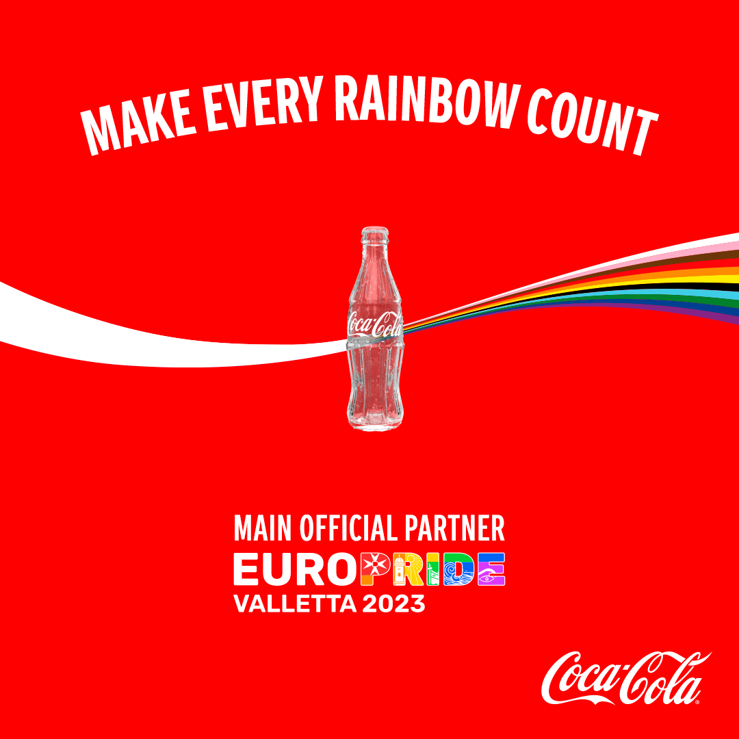 EuroPride 2023 i Malta byder Coca-Cola velkommen som hovedsponsor 