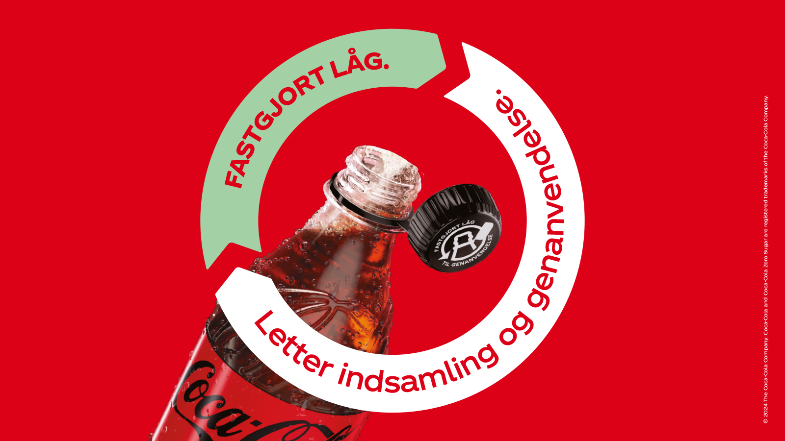 Coca-Cola Danmark lancerer fastgjorte låg for at mindske plastikforbruget