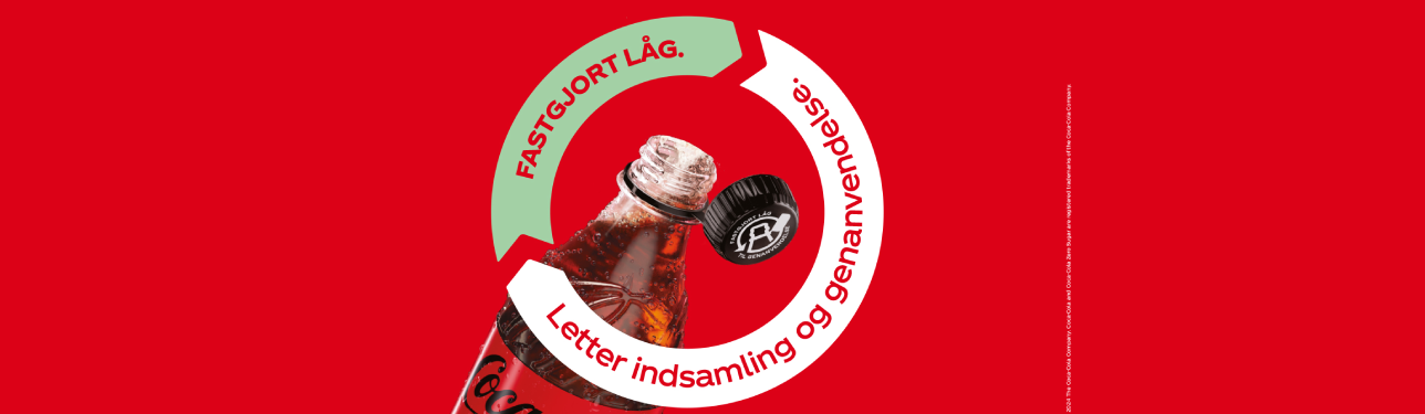 Coca‑Cola Danmark lancerer fastgjorte låg for at mindske plastikforbruget