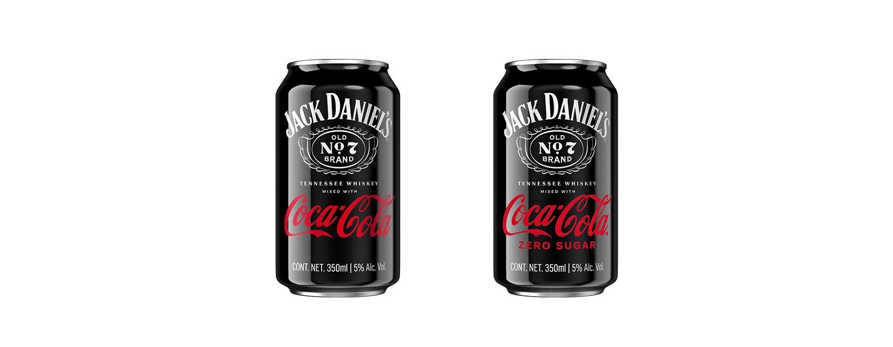 Dos latas de Jack Daniel's & Coca-Cola