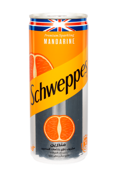 Une canette de soda à la saveur de la mandarine Schweppes