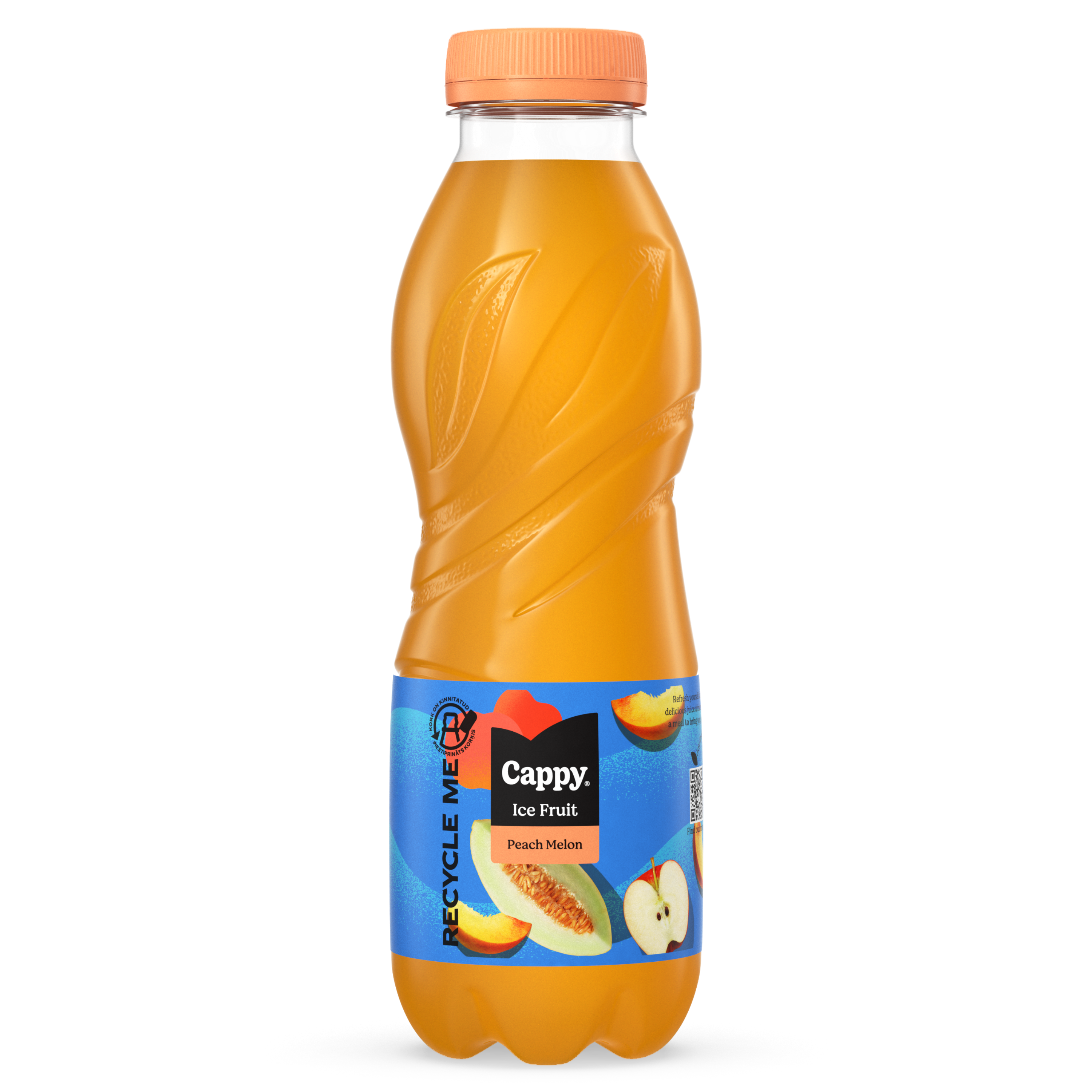 Cappy Ice Fruit Orage Mix, Õuna-apelsini-laimimahlajook, kaktuse maitsega, pudel 500ml