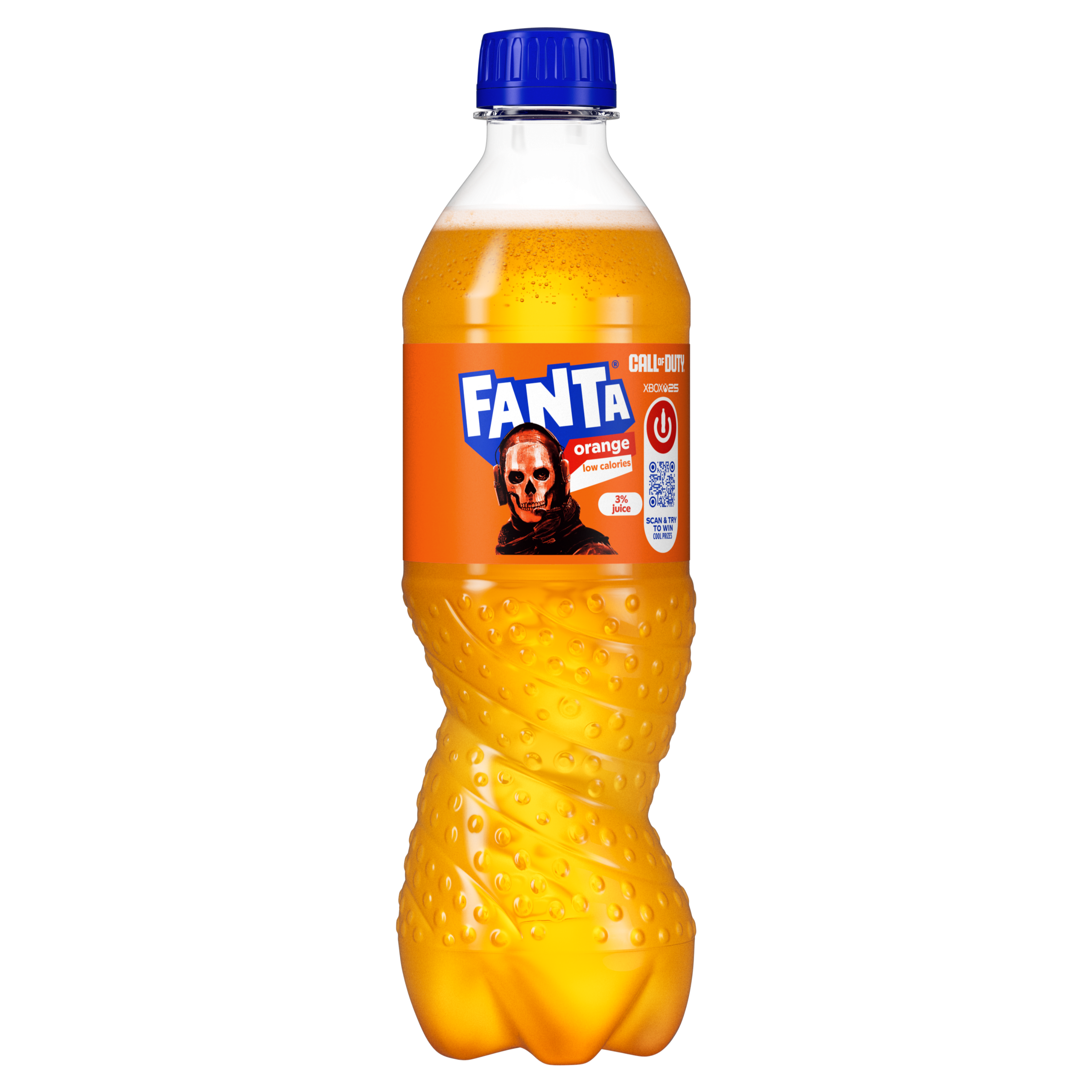 gāzēts bezalkoholiskais dzēriens fanta organge ar apelsīnu garšu plastmasas pudelē