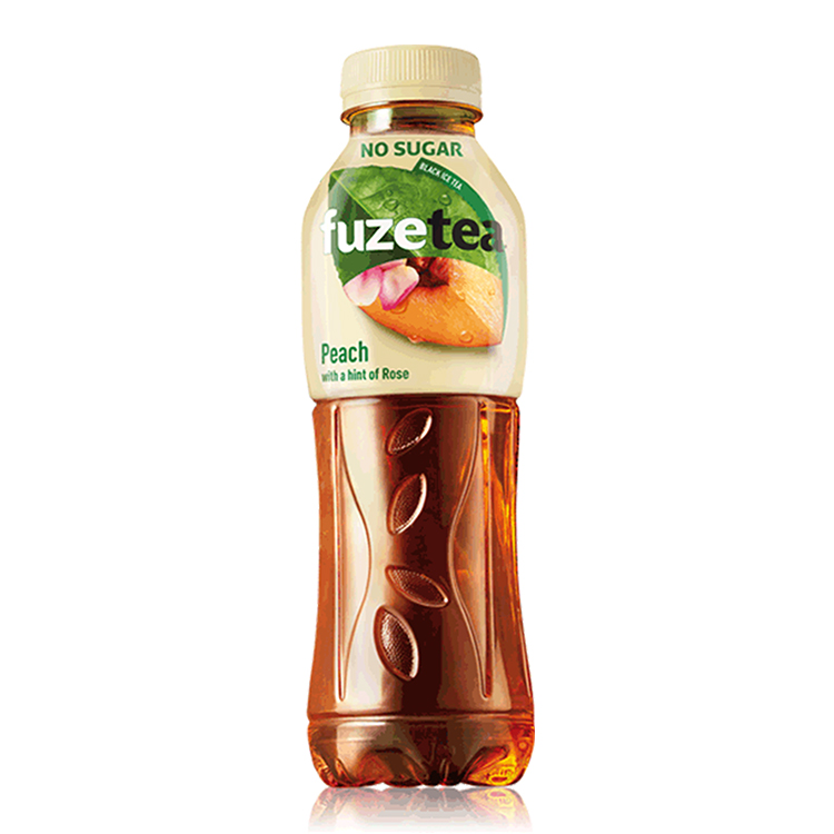 Fuzetea Zero Black Tea Peach Rose jäätee, pudel 500ml