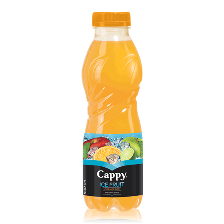 Cappy Ice Fruit Orage Mix, Õuna-apelsini-laimimahlajook, kaktuse maitsega, pudel 500ml