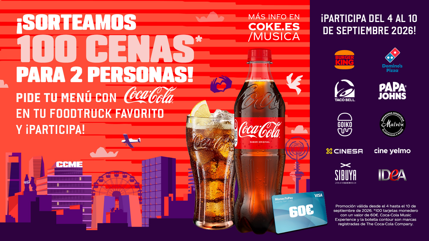sorteamos 100 cenas para 2 personas