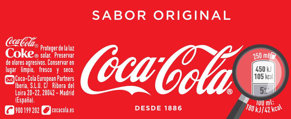 Información etiqueta Coca-Cola