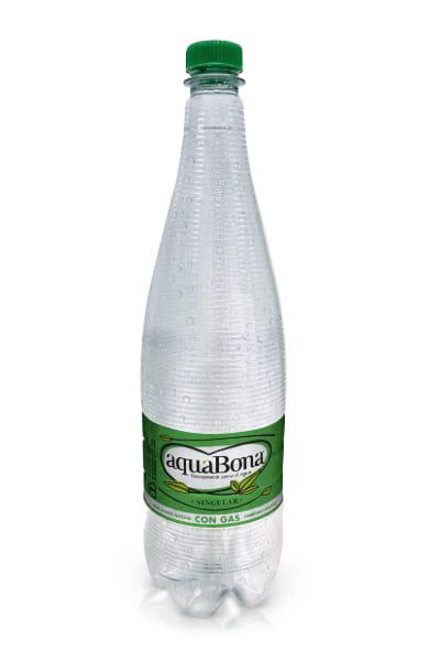 Botella de aquaBona singular manantial Peña Umbría