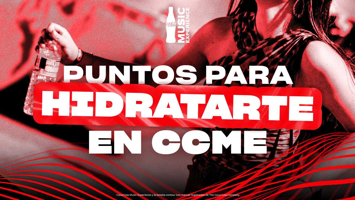 puntos de hidratación en un festival como CCME