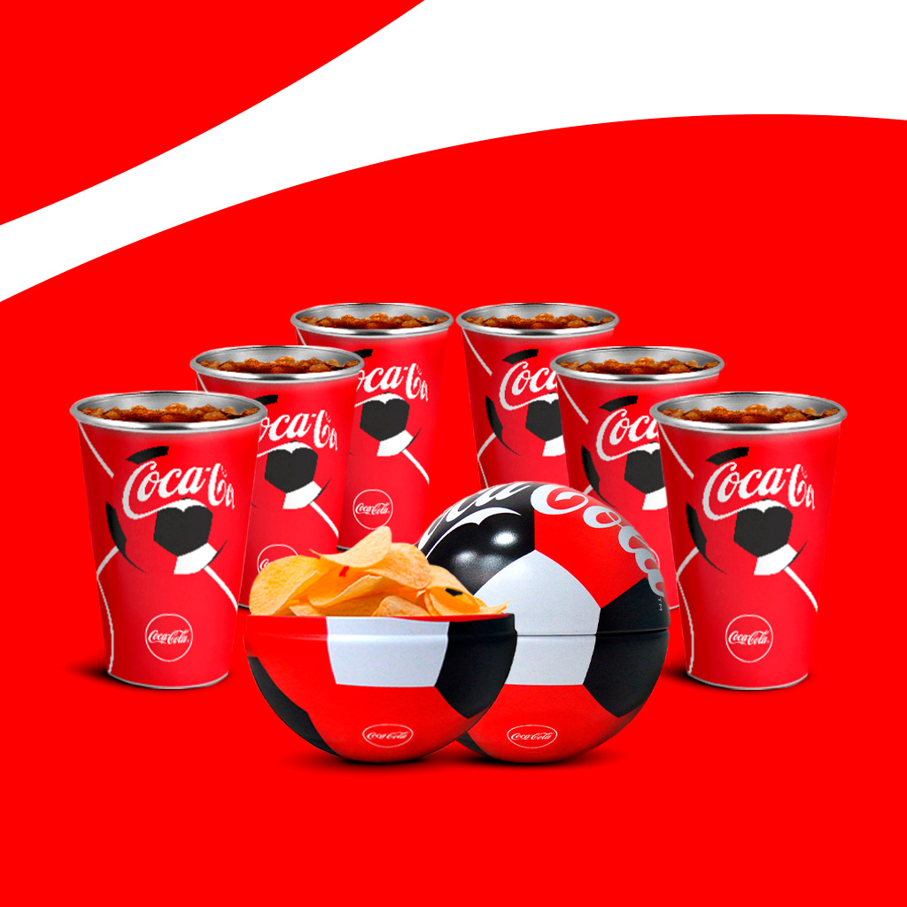 Pack 6 vasos Coca-Cola