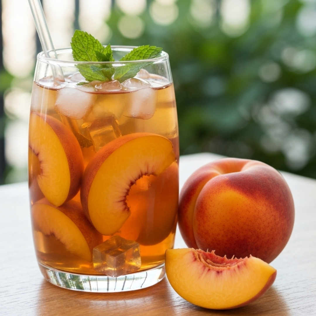 té de melocotón frío