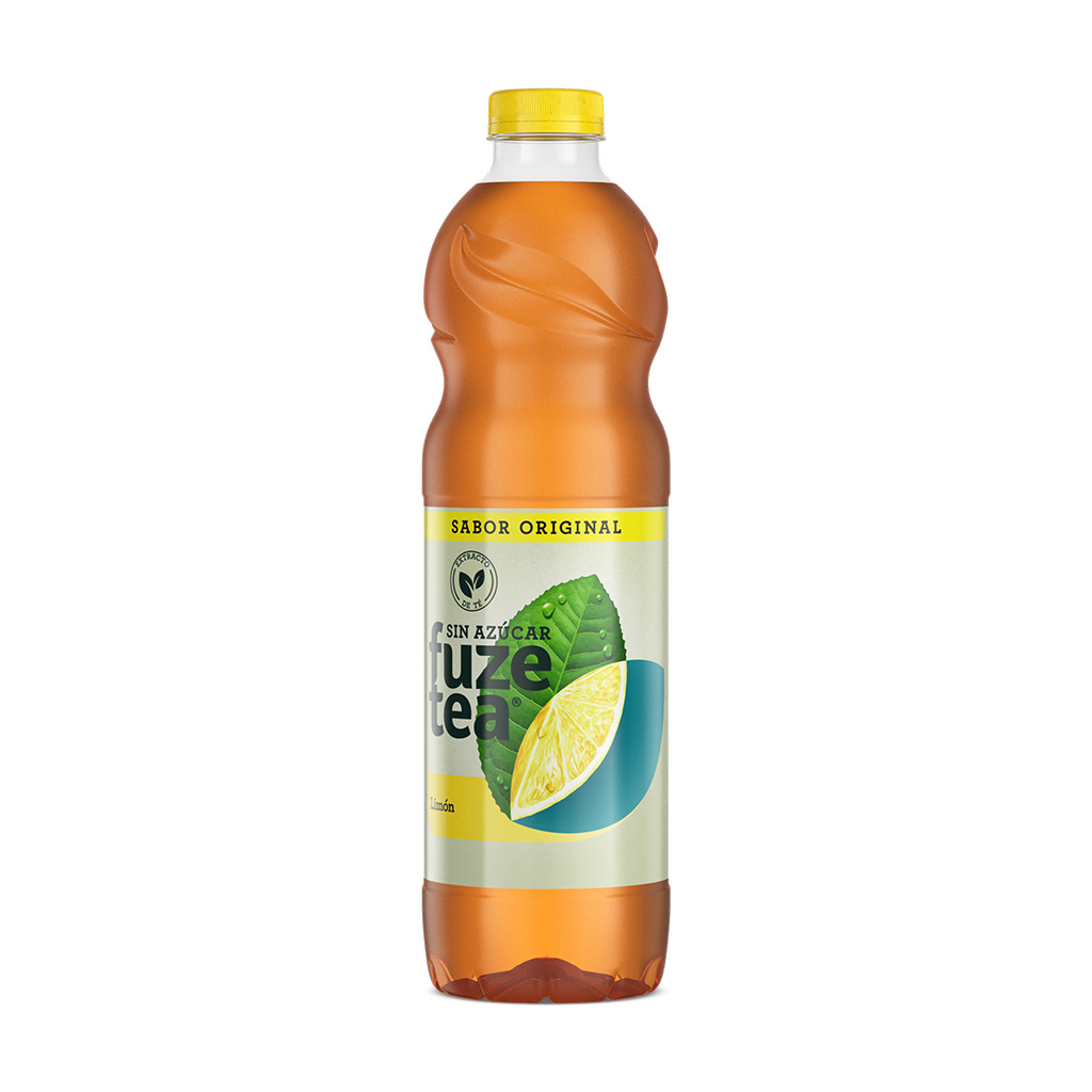 Botella de Fuze Tea Sabor Original Limón Sin Azúcar