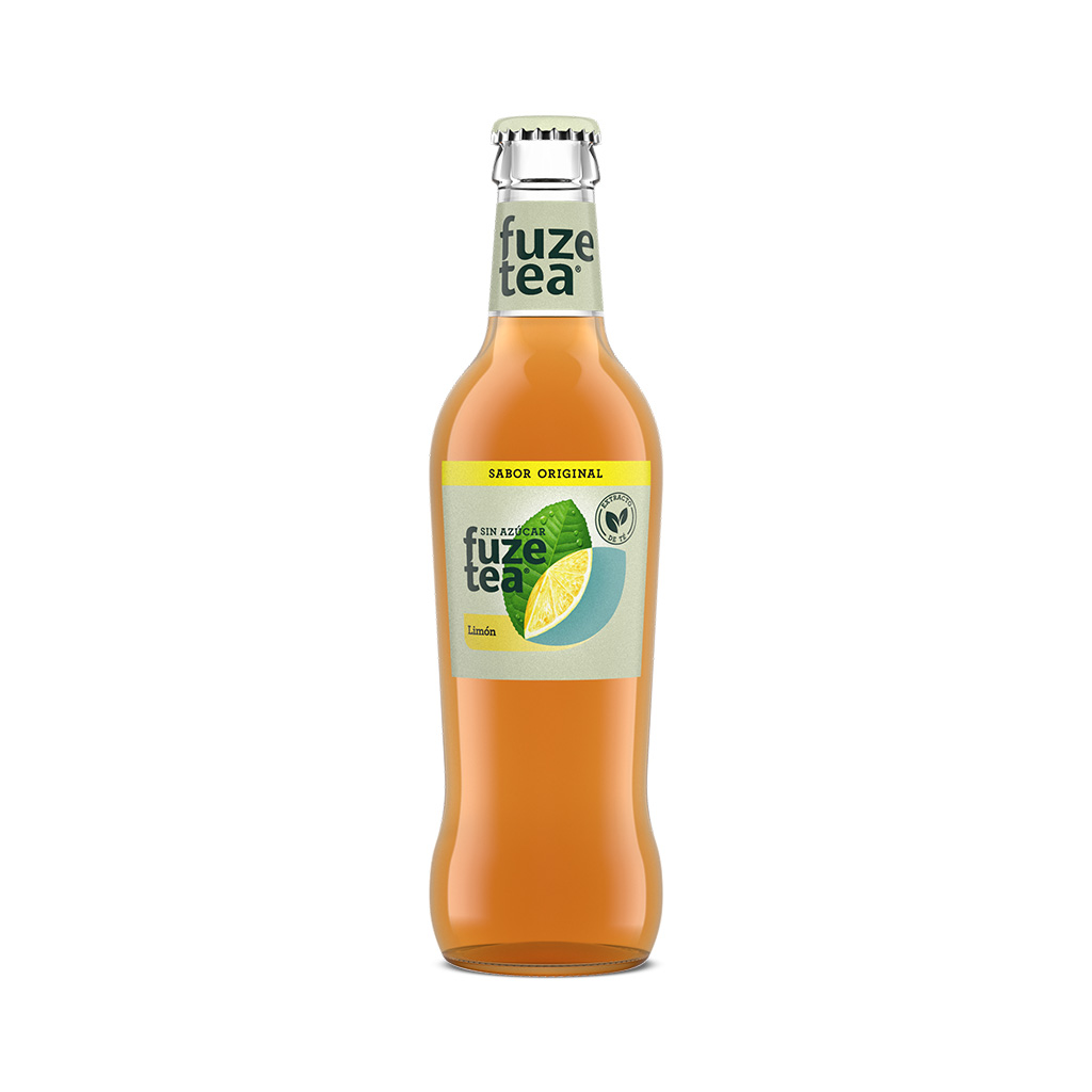 Botella de Fuze Tea Sabor Original Limón Sin Azúcar