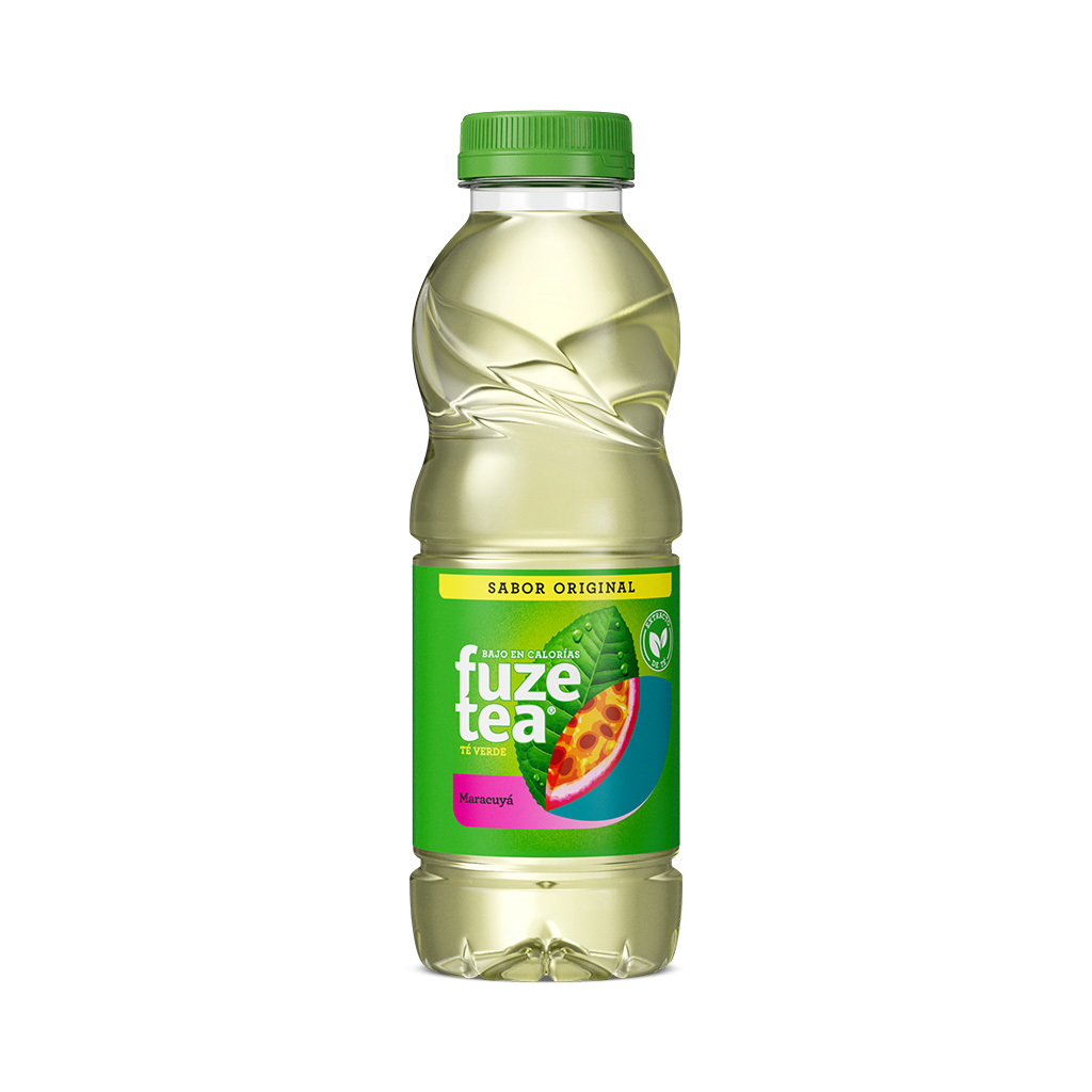 Botella de Fuze Tea Sabor Original Té Verde Maracuyá