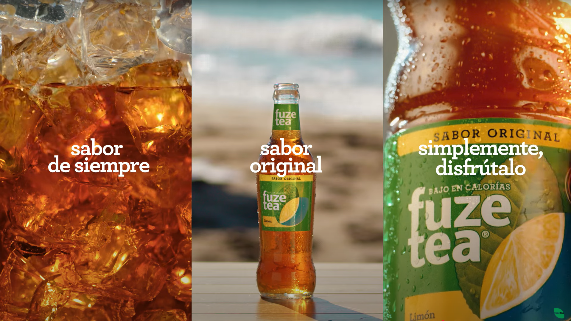 chico bebiendo una boella de fuze tea sabor original
