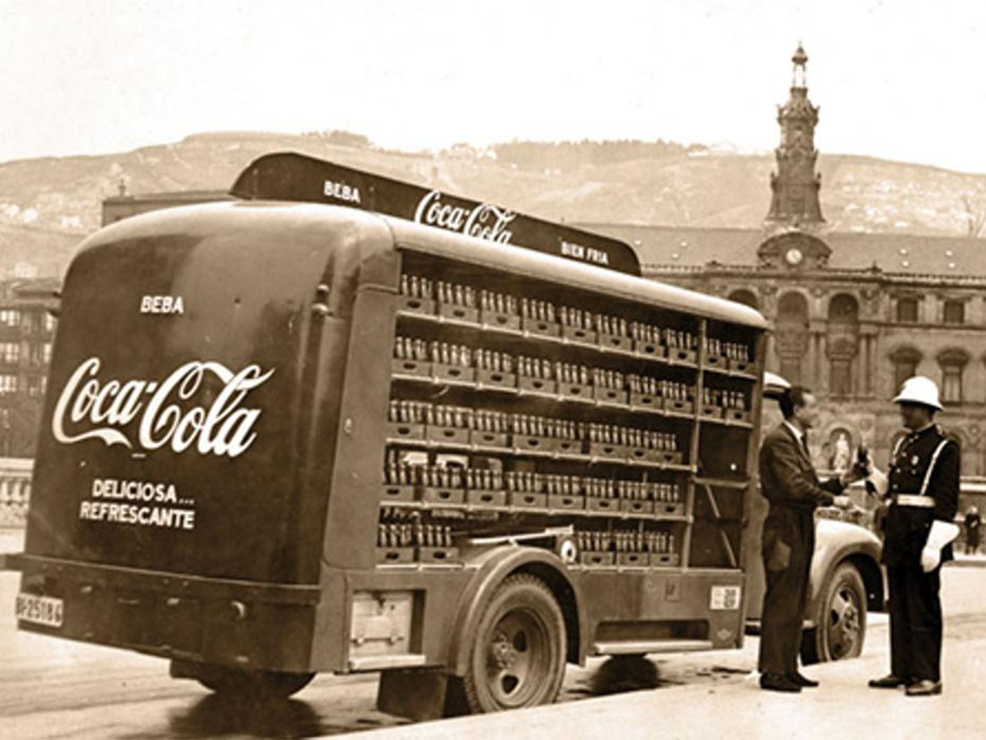 Camión antiguo de Coca-Cola