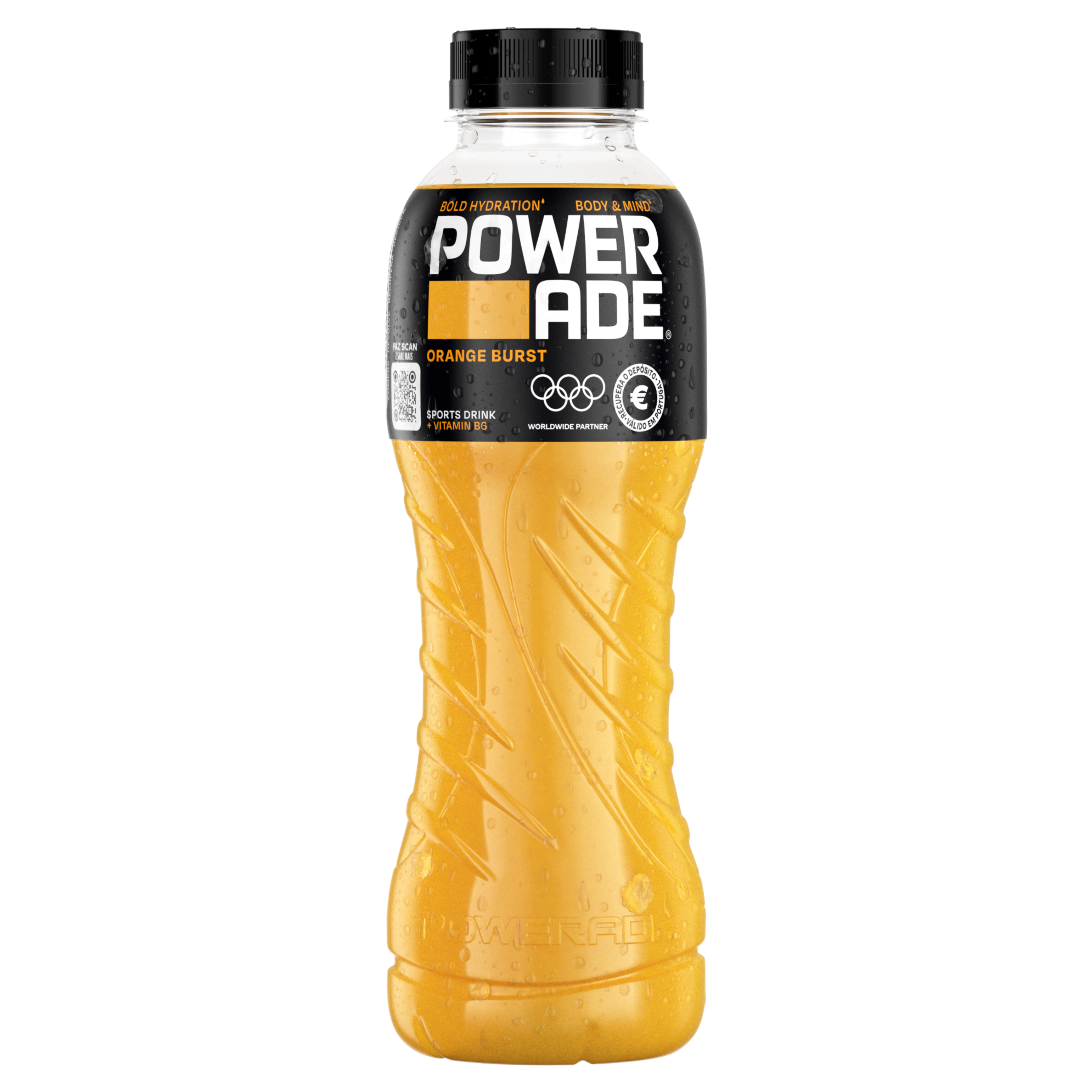 Uma garrafa de Powerade® Orange Burst