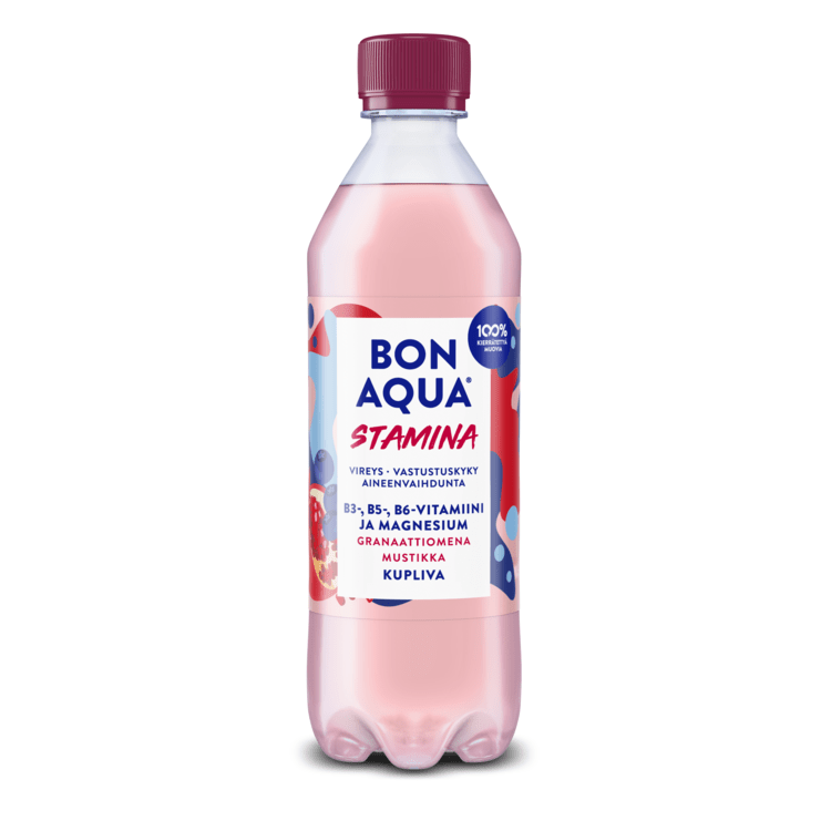 Bonaqua Stamina Granaattiomena & Mustikka Bottle