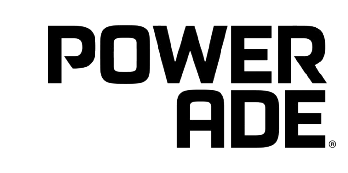 Powerade-logo valkoisella taustalla