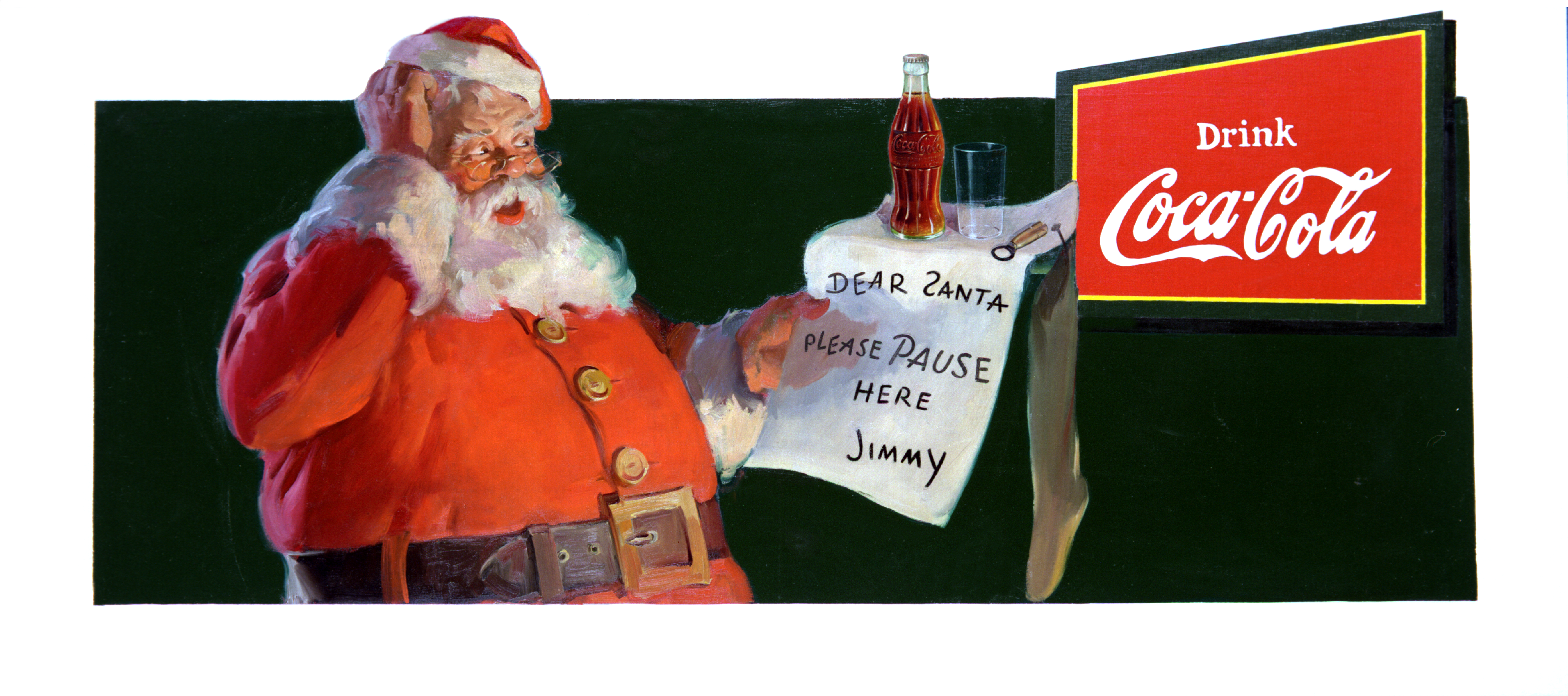 Publicité historique Coca-Cola - Père Noël 1932 - Drink Coca-Cola