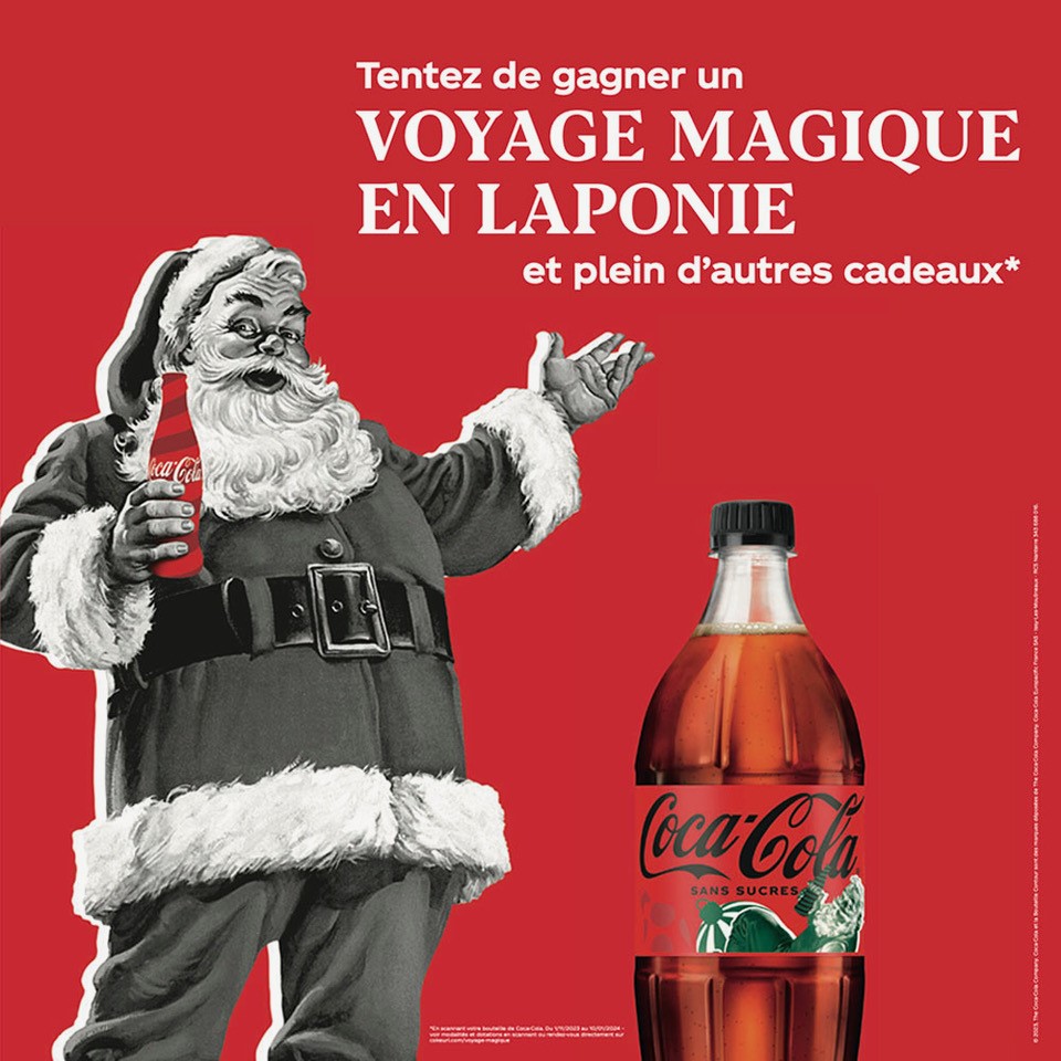 Santa with Xmas Coca-Cola bottle