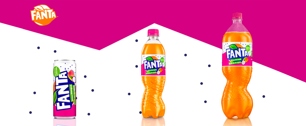 La nouvelle saveur inédite Mangue-Fruit du dragon vient compléter la grande famille Fanta !