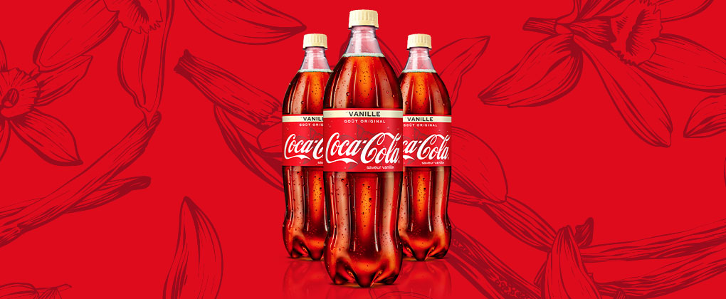 Découvrez toutes les informations sur notre Coca-Cola à la saveur vanille, une boisson aromatique aux notes tropicales.
