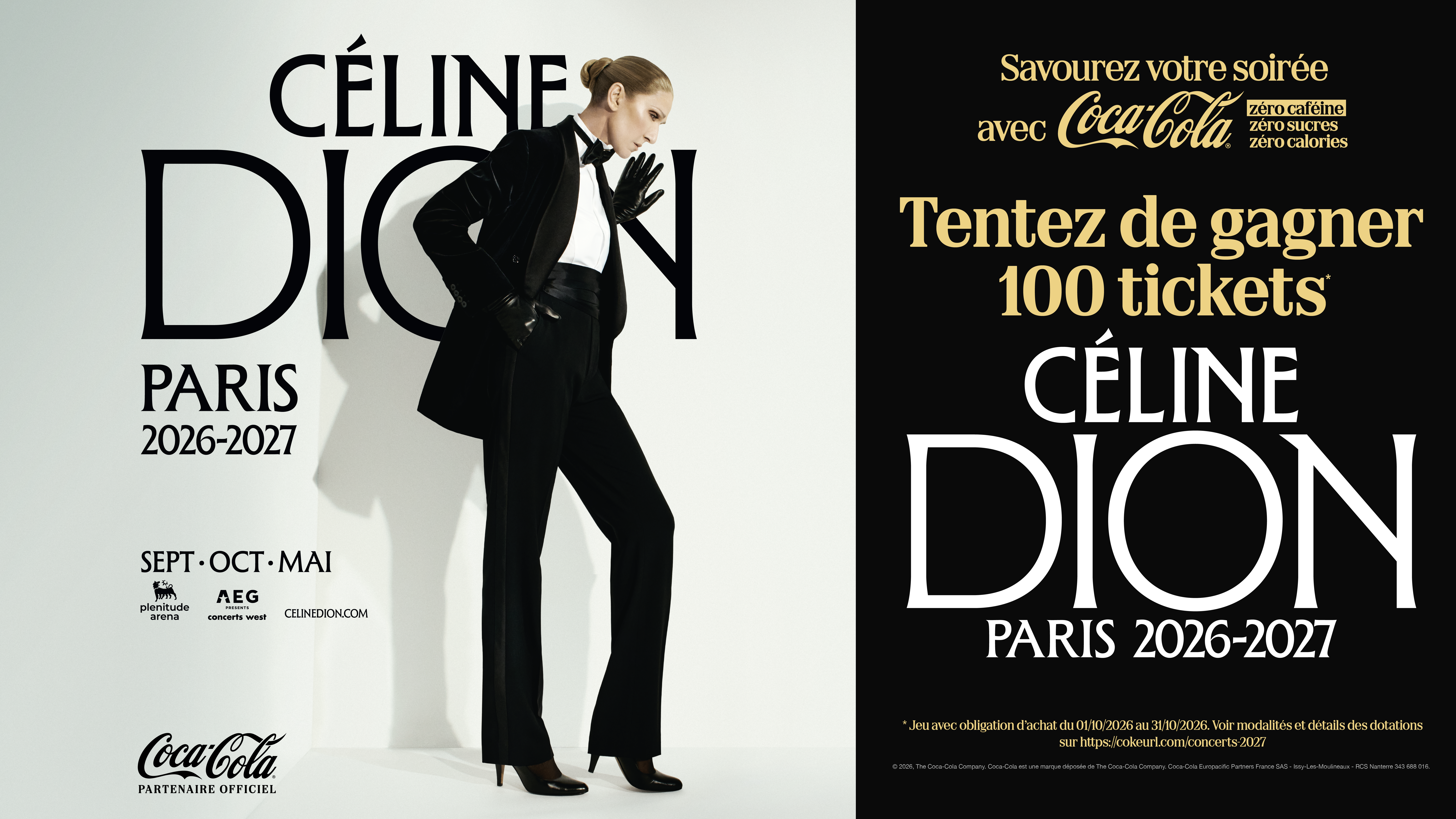 Tente de gagner tes places pour un des concerts de Céline Dion en Mai 2027 !