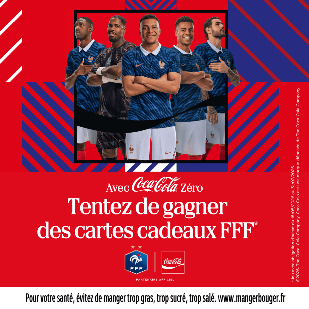 Tente de gagner une carte cadeau FFF avec Coca-Cola !