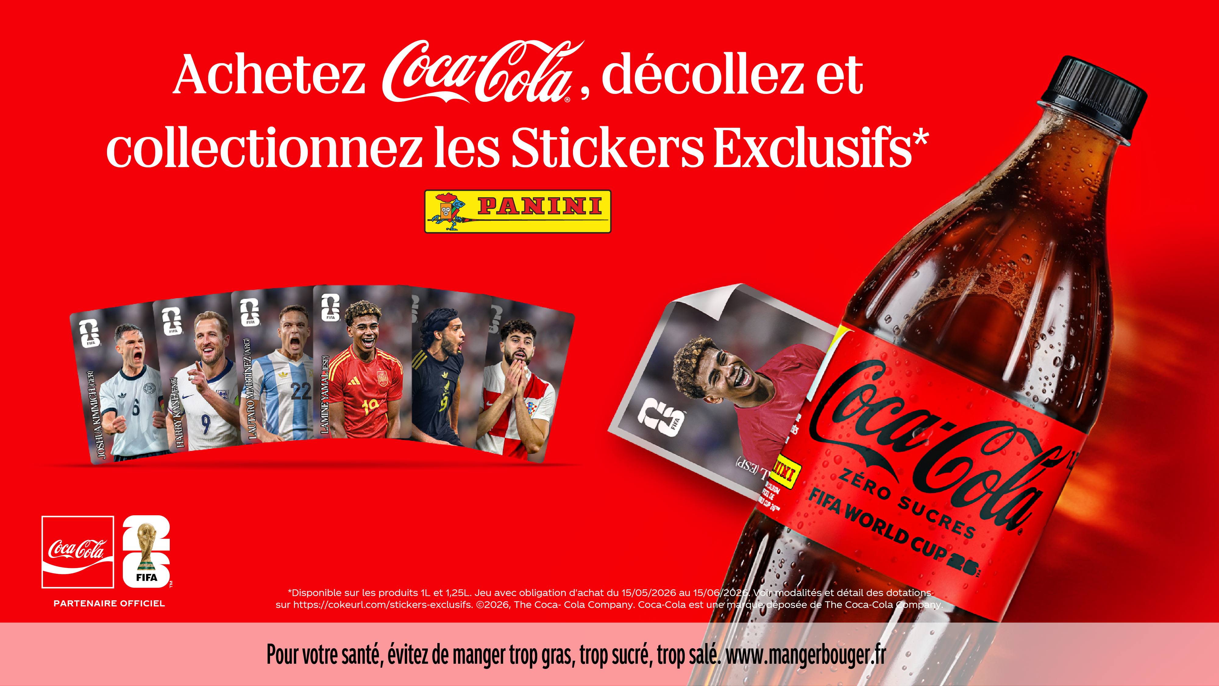Achetez Coca-Cola, décollez et collectionnez les Stickers Exclusifs* PANINI