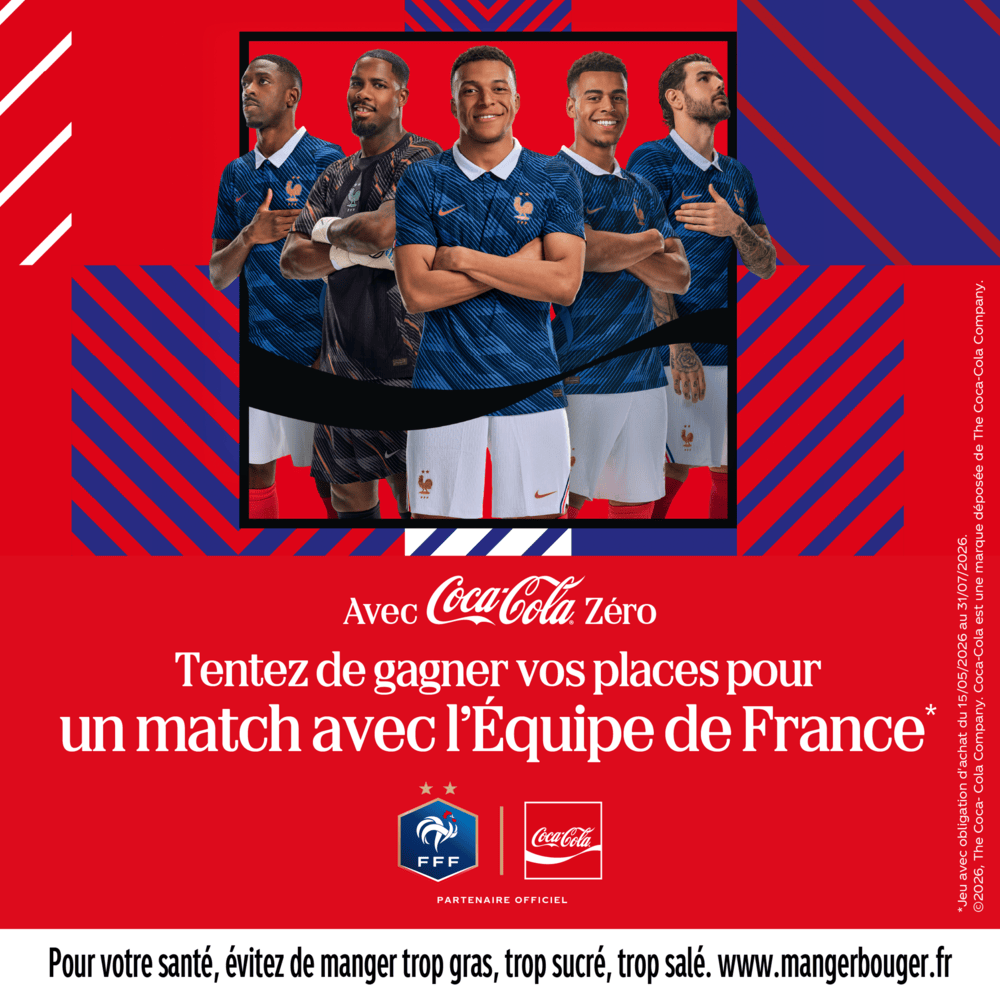 Tente de gagner tes places pour un match de l'Equipe de France de football avec Coca-Cola !
