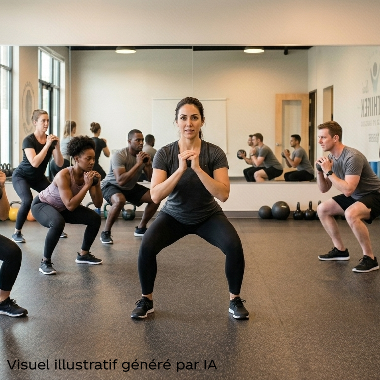 Un cours de sport sur l'application ClassPass