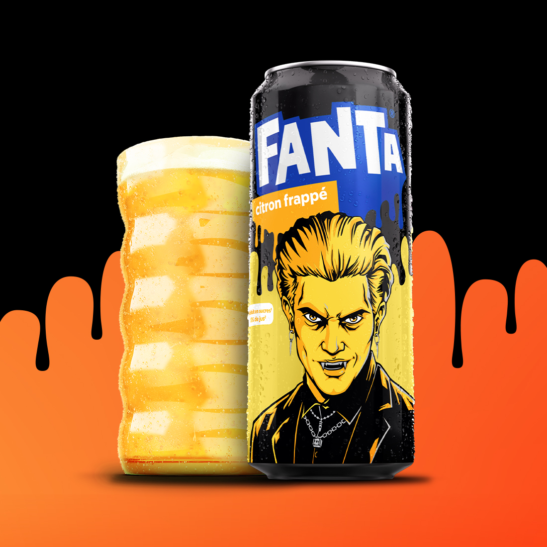 Edition limitée de Fanta Citron Frappé, avec une créature hantée d'Halloween