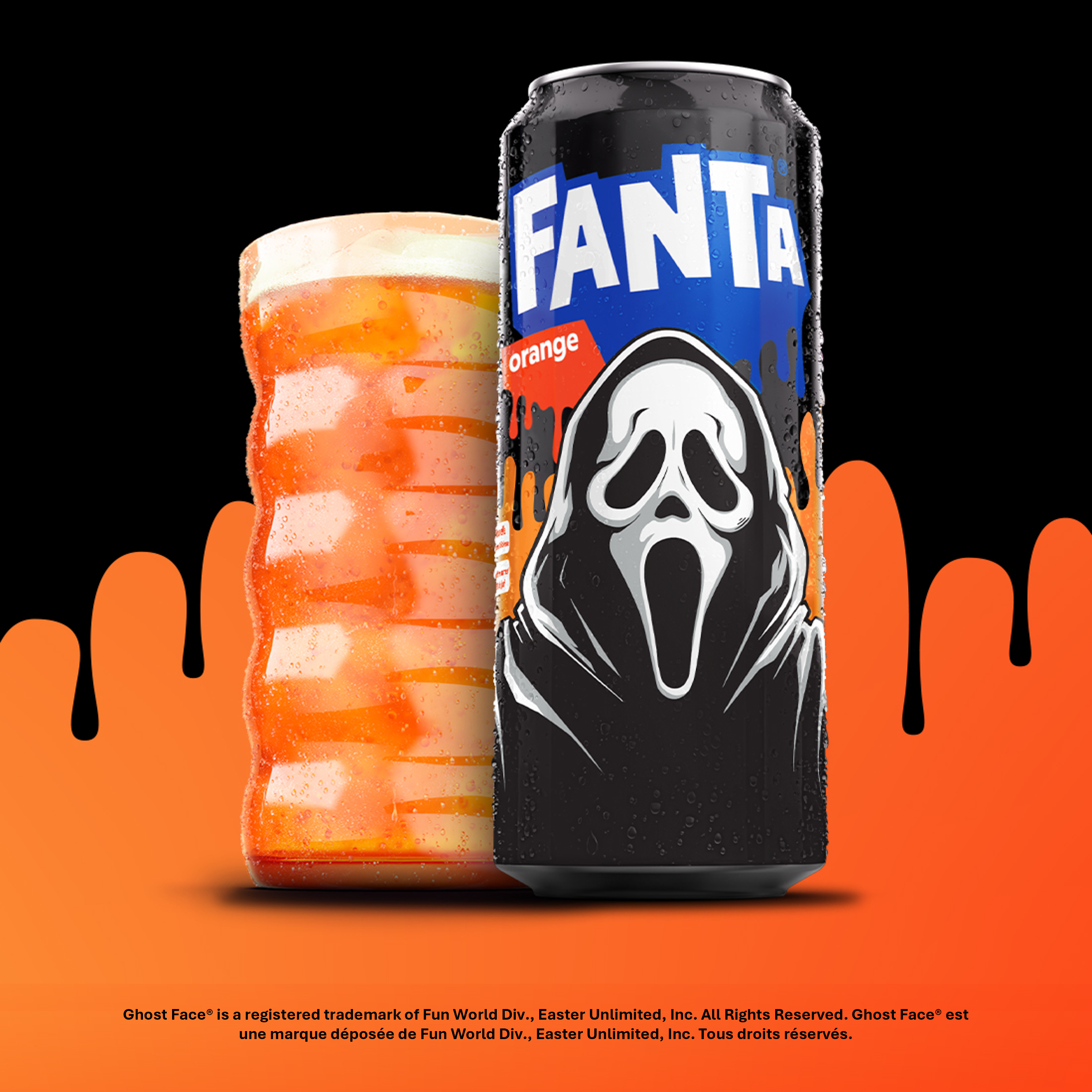 Edition limitée de Fanta Orange, avec une créature hantée d'Halloween 