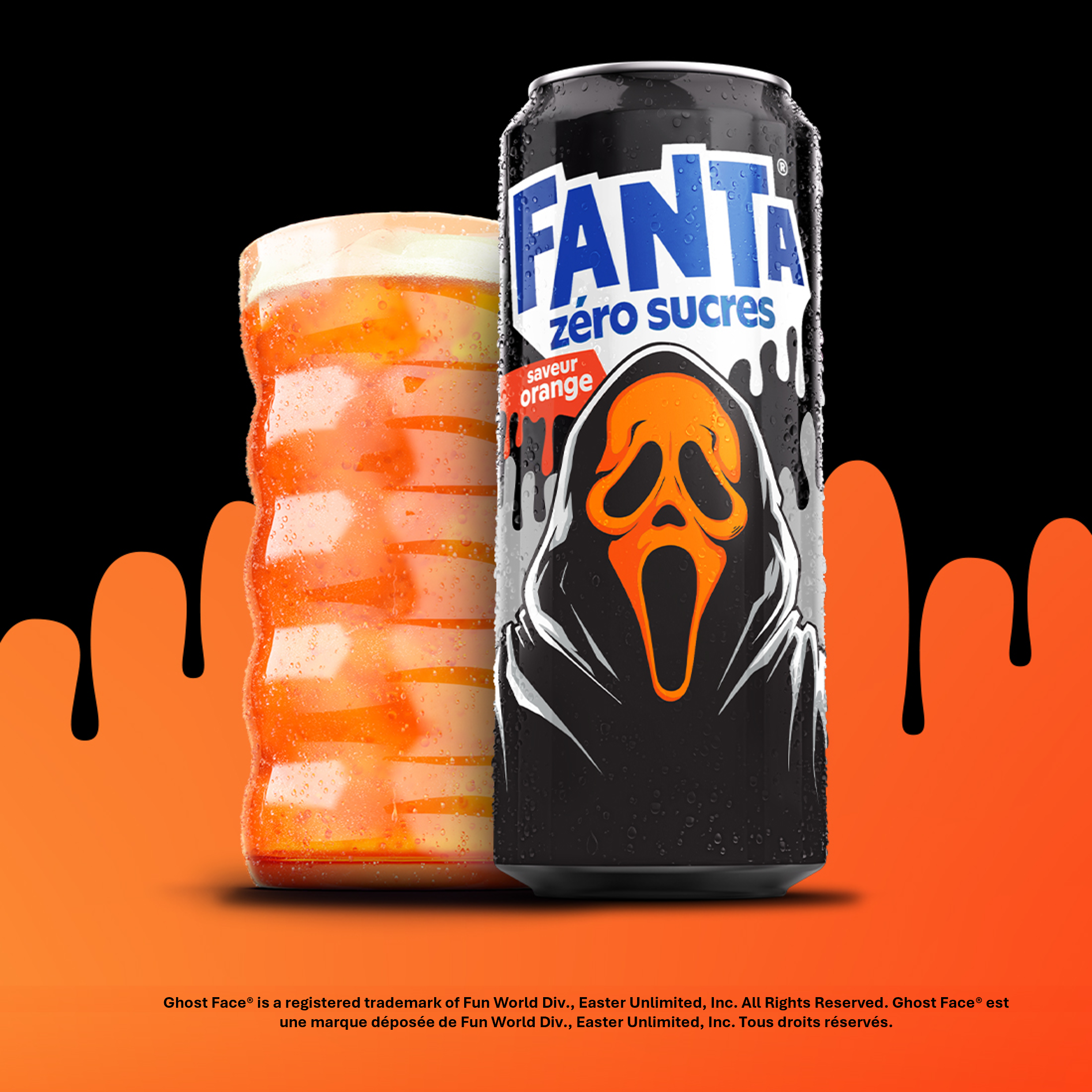Edition limitée de Fanta Orange Zéro Sucres, avec une créature hantée d'Halloween 