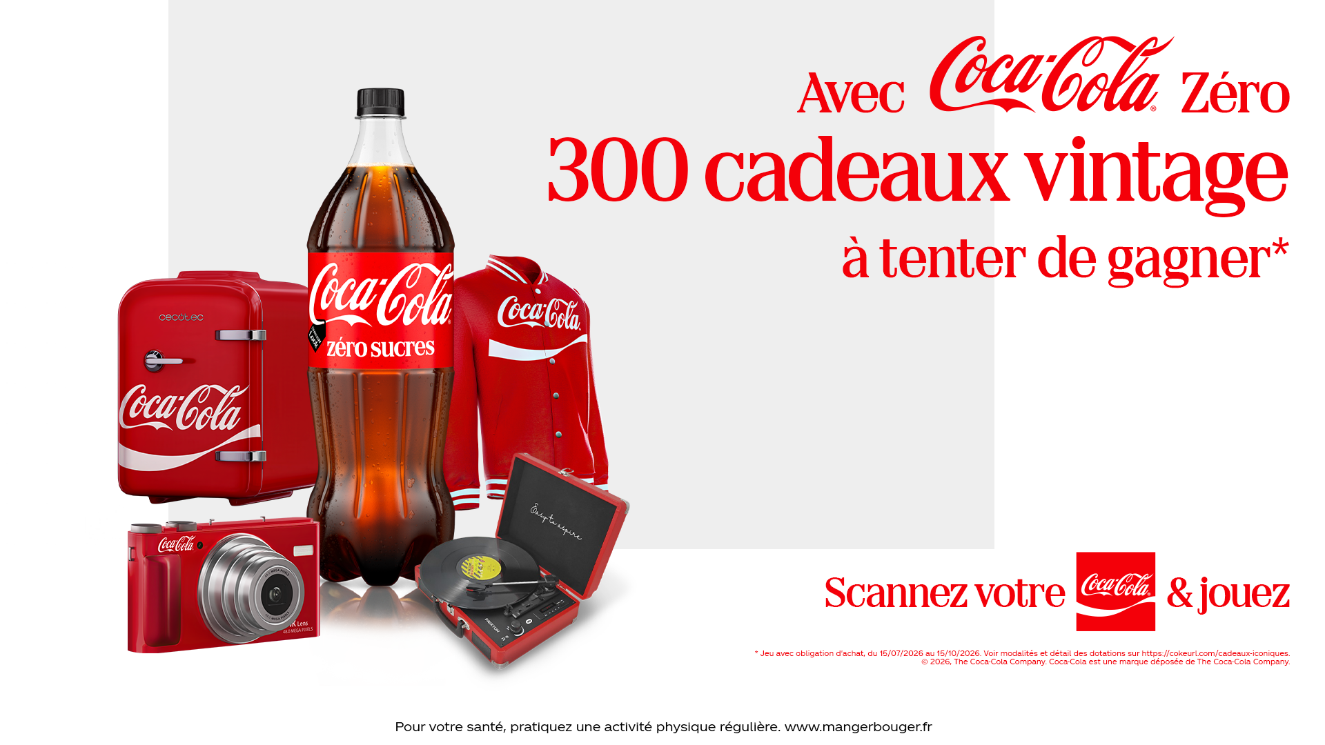 300 cadeaux vintage à tenter de gagner sur l'application Coca-Cola
