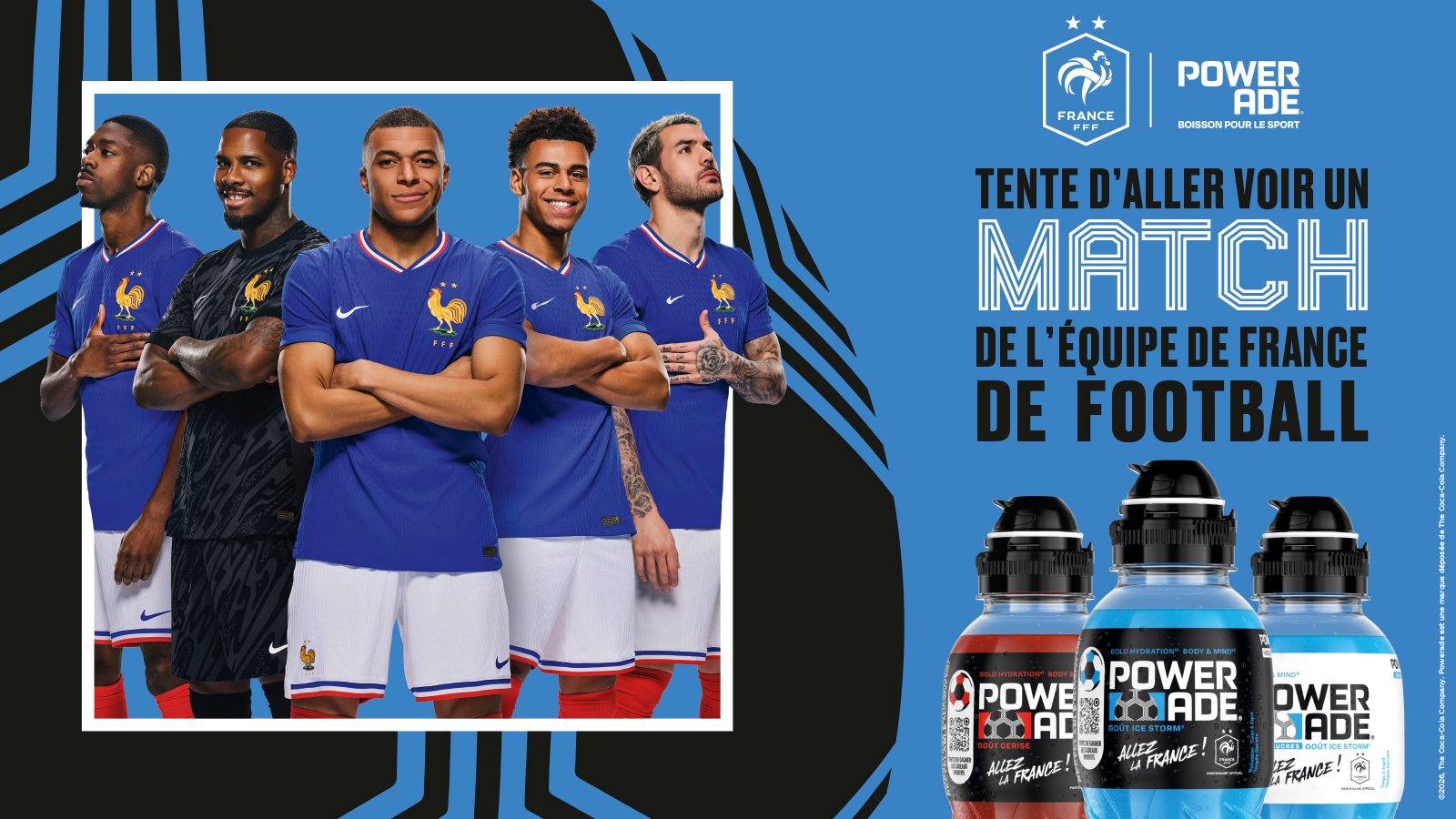 Tente d'aller voir un match de l'équipe de France de football avec Powerade !