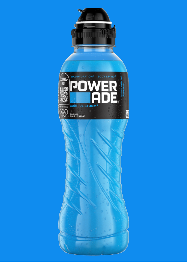 A bottle of Powerade