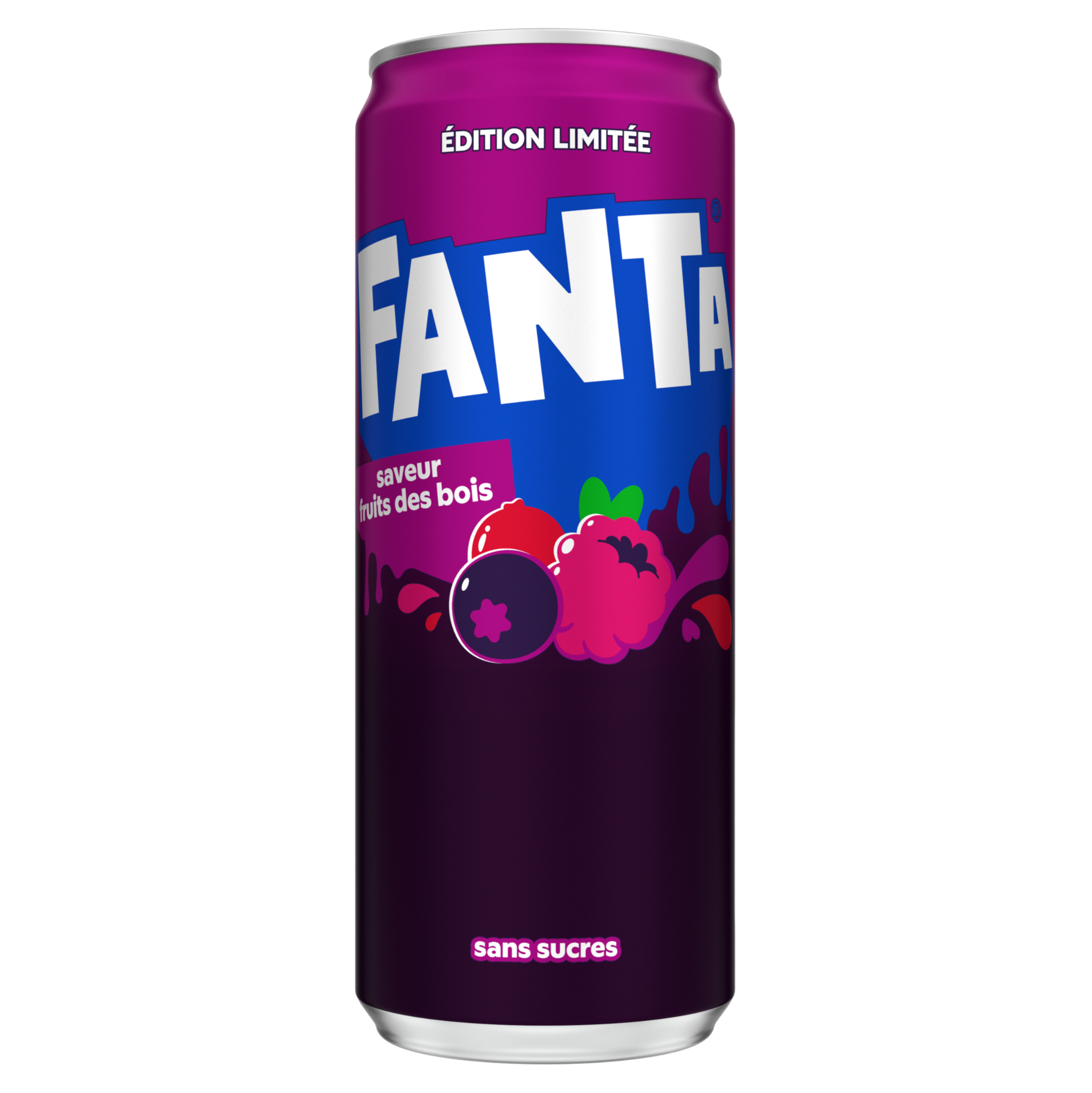 Canette de Fanta saveur Fruits de Bois sans sucres