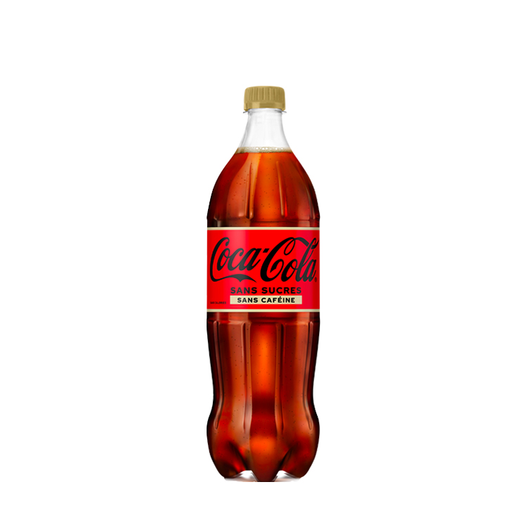 Bouteille de Coca-Cola sans sucres sans caféine