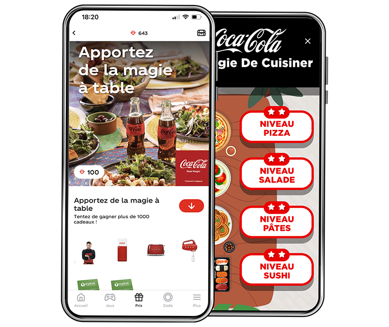 Aperçu de l'application mobile "Apportez de la magie à table"