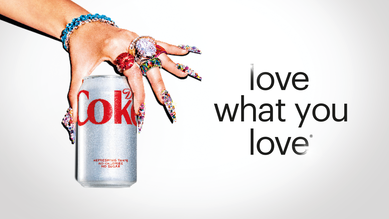 hand holding diet coke can
