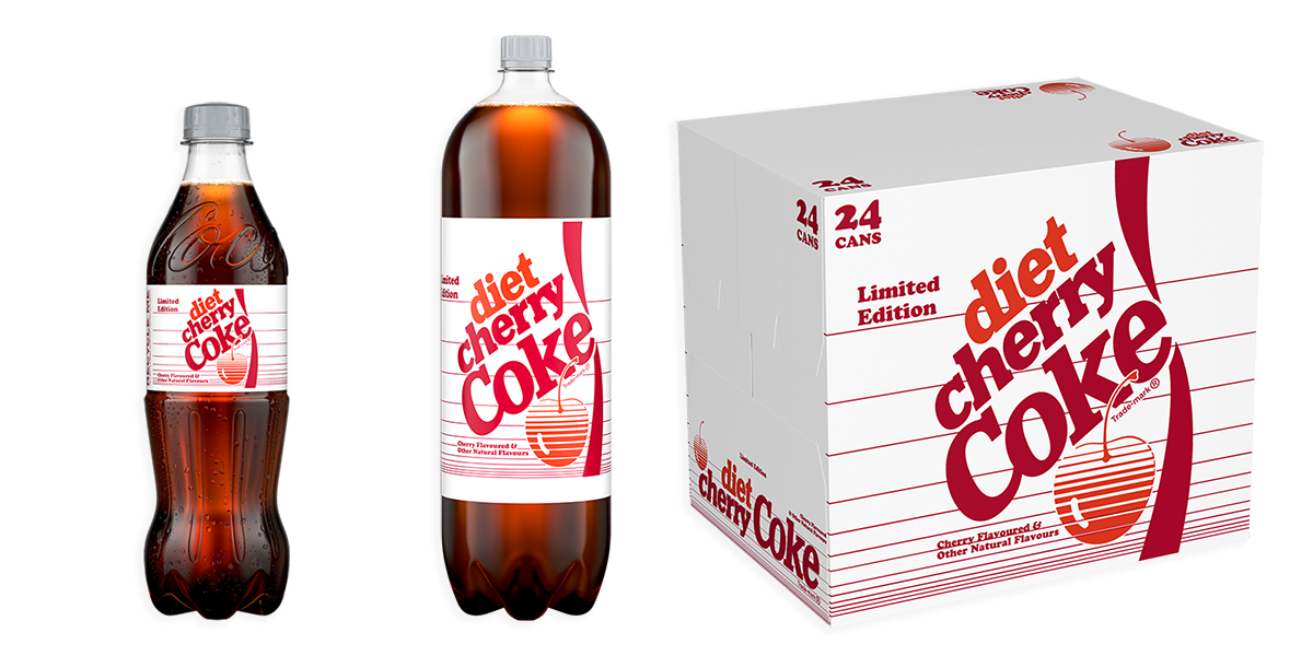 Rocking retro packaging, inspired by the iconic cans from the 80s, Diet Cherry Coke® will be available exclusively at Tesco – the first new flavour launch from Diet Coke in 7 years.