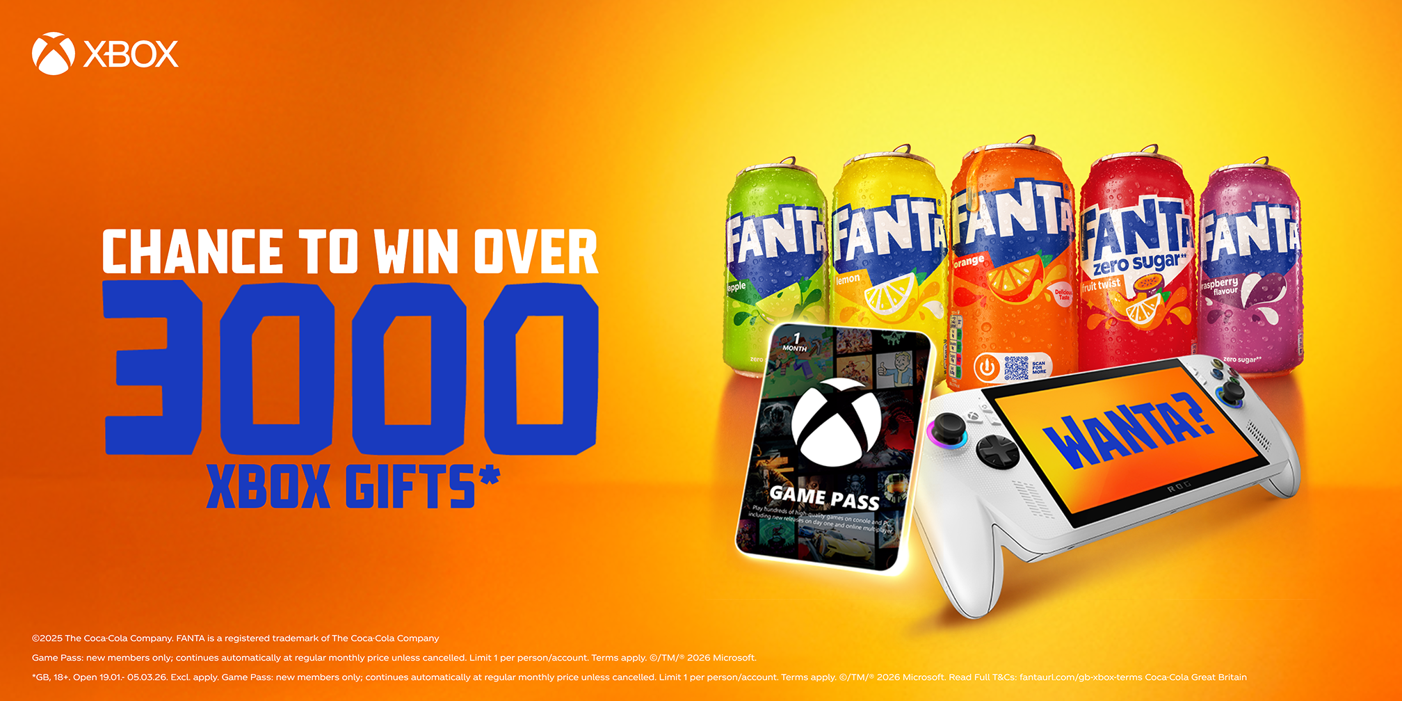 A chance to win over 3000 XBOX gifts