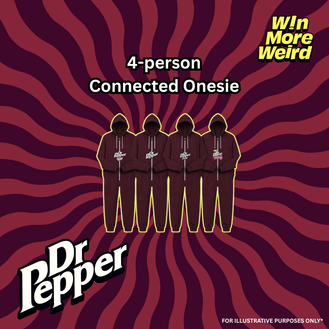 Dr Pepper Connected Onesie for Four (x 20)