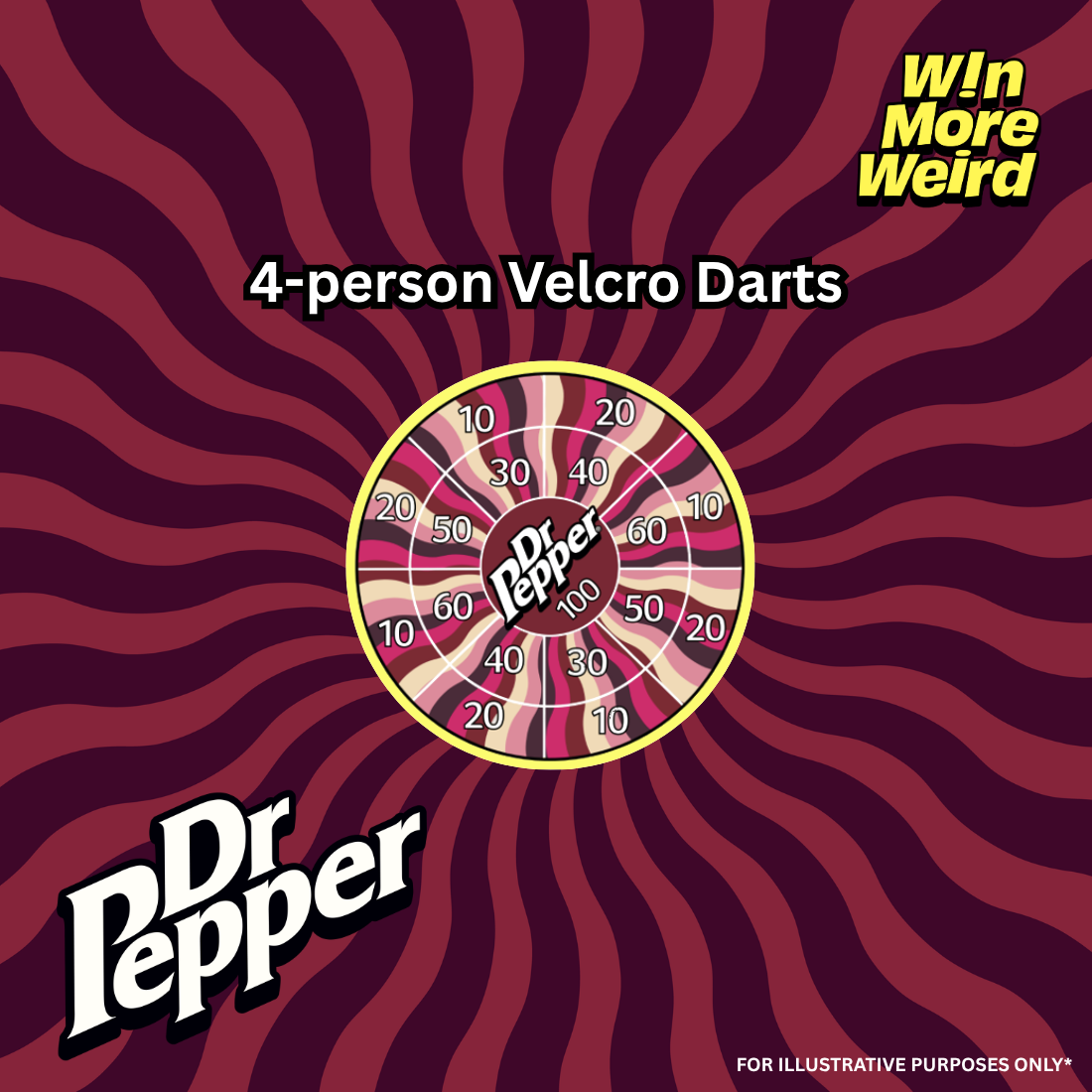 Dr Pepper Velcro Ball Dartboard (x1000)