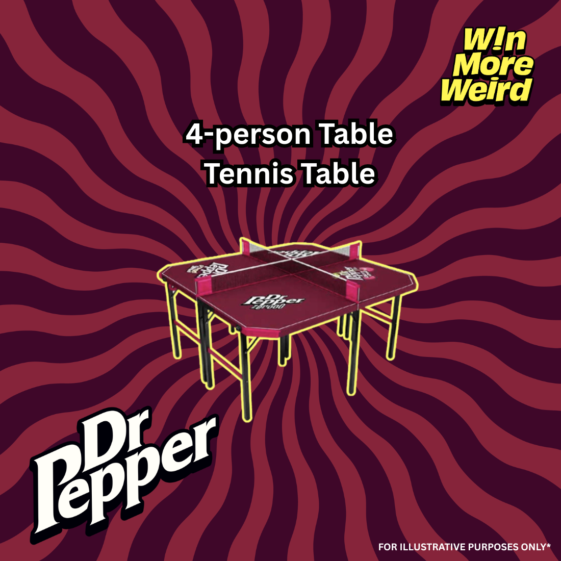 Dr Pepper 4-Way Table Tennis Table (x5)