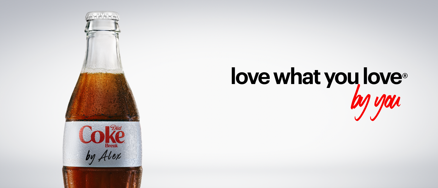 Personnalised diet coke glass bottle