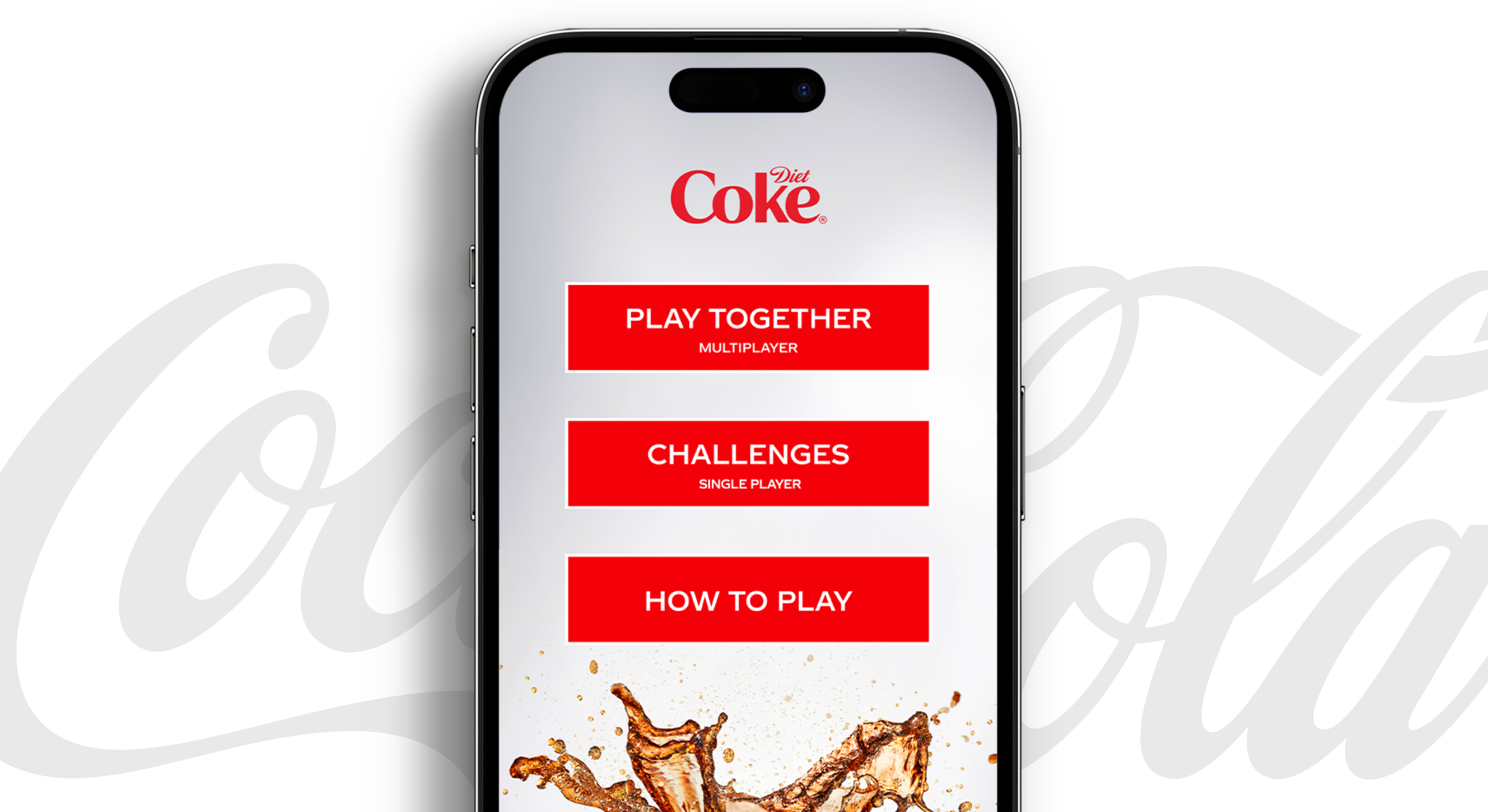 iphone showing diet coke fashion crush mini game in the app